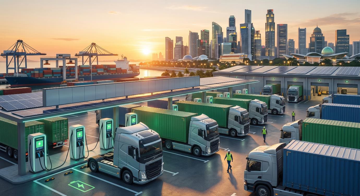 EV Truck Charging Yard