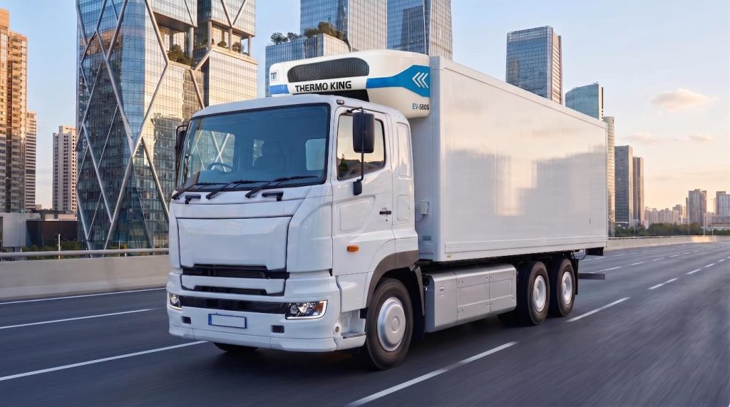 Electric Truck on Highway
